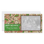 "Happy Holidays" Gingerbread PhotoCard Personalized Photo Card