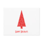 Happy Holidays Greeting. Red Christmas Tree postcards