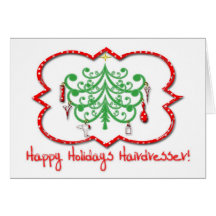 Happy Holidays Hairdresser Cards