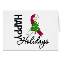 Happy Holidays Head and Neck Cancer Awareness Card