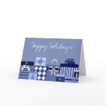 HAPPY HOLIDAYS IN BLUE greeting card