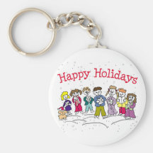 Happy Holidays Key Chains