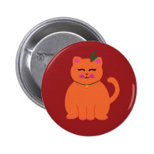 Happy Holidays Kitty Button