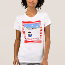 Happy Holidays    Ladies Petite T-Shirt t-shirts