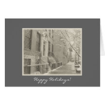 Happy Holidays - New York City Winter Snow Greeting Card