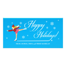 Happy Holidays on Ice Photo Card Template
