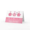 Happy Holidays Pink Snow Angels cards