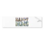 Happy Holidays Polar Bears Bumper Stickers