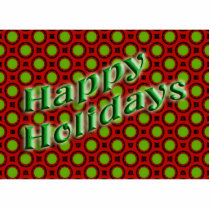 happy holidays red green cut out