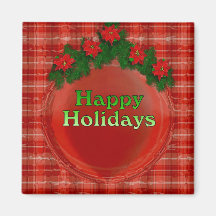 Happy Holidays Refrigerator Magnet