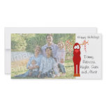 Happy Holidays Reindeer And Candy Cane Photo Card photo cards