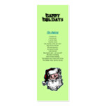Happy Holidays Santa Christmas Bookmark business cards