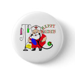 HAPPY HOLIDAYS SANTA NURSE buttons