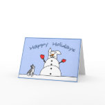 Happy Holidays Schnauzer Christmas Card