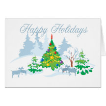 Happy Holidays Serene Goats Card