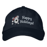 Happy Holidays Sheepdog Embroidered Hat embroidered hats
