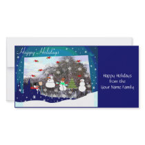 Happy Holidays Snow Scene