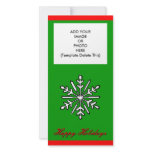 Happy Holidays Snowflake 1 Photo Card Template photo cards
