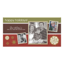 Happy Holidays Snowflake Sweet 3-Photo :: 09 Photo Card