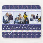 Happy Holidays Snowflakes Photo Template mousepads