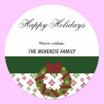 Happy Holidays Snowflakes stickers
