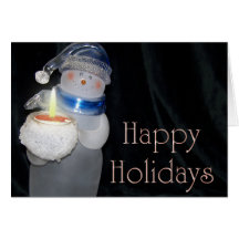 Happy Holidays Snowman Card