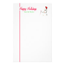 Happy Holidays Snowman Stationery Paper