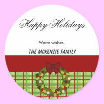 Happy Holidays Squares stickers