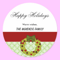 Happy Holidays Squares stickers