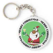 Happy Holidays Toast from Black Santa keychains