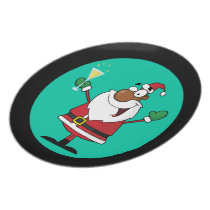 Happy Holidays Toast from Black Santa plates