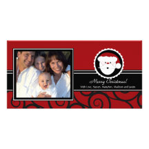 Happy Holidays Unique Santa Photo Custom Photo Card