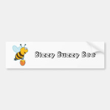 Happy Honey Bee & Honey Pot Bumper Stickers