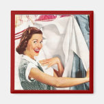 HAPPY HOUSEWIFE ON WASH DAY RETRO MAGNET