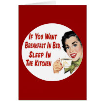 Happy Housewife "Sleep in Kitchen" Anti-Valentine Cards