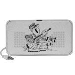 Happy Hunter and Hound Dog Cartoon Doodle iPod Speakers