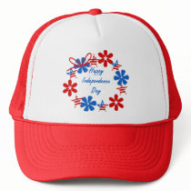Happy Independence Day Blue Text