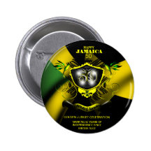 Happy Jamaica 50 Button