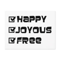 Happy Joyous Free Postcard