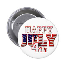Happy July 4th button