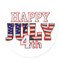 Happy July 4th stickers