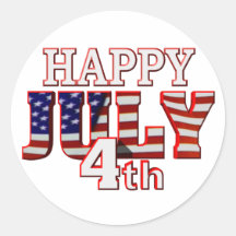 Happy July 4th stickers