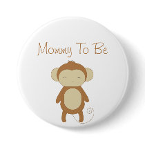 Happy Jungle Baby Shower Mummy To Be Button