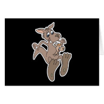 happy kangaroo and joey cards