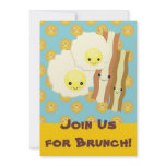 happy kawaii  eggs bacon brunch breakfast custom invite