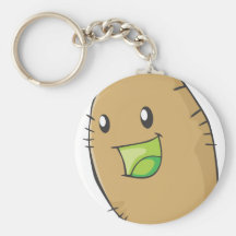 Happy Kiwi Fruit Smiling Key Chains