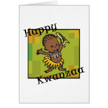 Happy Kwanzaa little Boy Greeting Cards