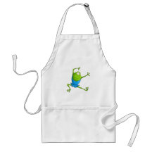 Happy Leaping Ballet Frog Aprons