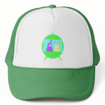 Happy Little Aliens trucker hat