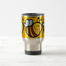 HAPPY LITTLE BUMBLEBEE BEE CARTOON CUTE HONEY INSE MUGS